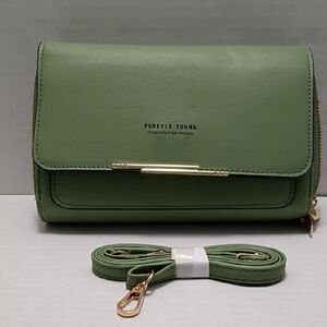 Forever Young Sage Clutch / Crossbody Bag